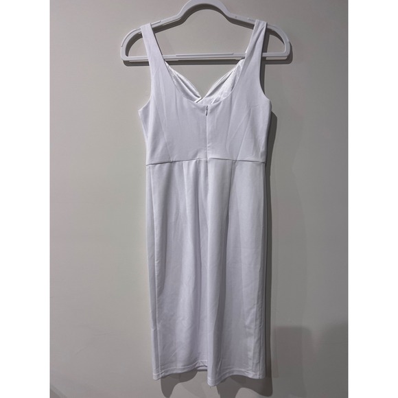 Grace Karin White Sleeveless V-Neck Sheath Cocktail Dress Size M New Graduation - Picture 4 of 7